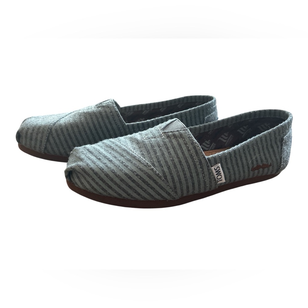 Toms Classic โMovember' Striped Canvas Flats. Size 6. - Picture 11 of 11